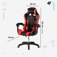 thumbnail image 4 of Silla Gamer Ergonómica Urban Design Reclinable Cómoda Rojo MSG-YL809, 4 of 12