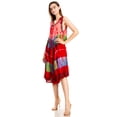 thumbnail image 3 of Sakkas Palm Tree Tie Dye Caftan Dress / Cover Up - Red - One Size, 3 of 5