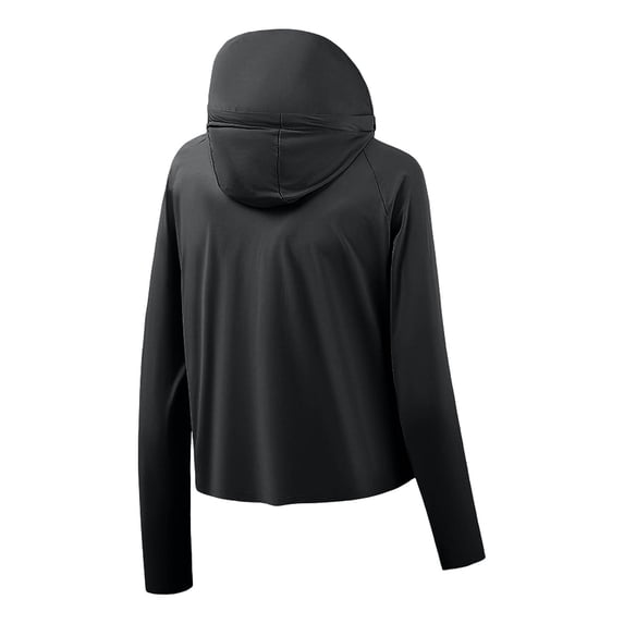 ZUKMRJPC Women's Sun Protection Jacket Full Zip Up Solid Color Long Sleeve Hoodie Jackets Casual Lightweight Outwear with Pocket