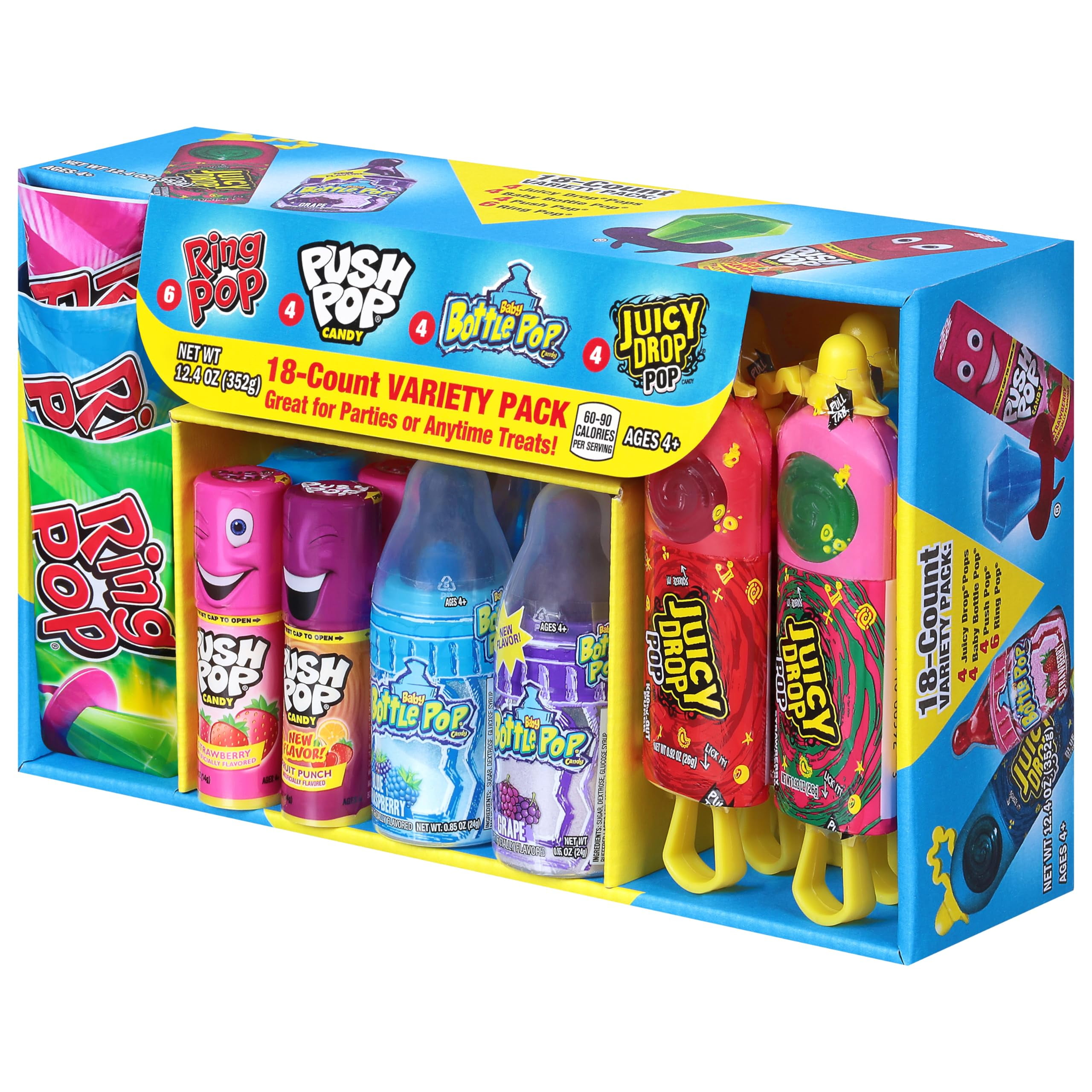 Candy Variety Pack - 18 Count Assorted Lollipops - Ring Pop