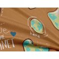 thumbnail image 5 of oneOone Tissu en Rayonne Brun Rouille Save Earth pour Robe Tissu Imprimé au Mètre 56 Pouces de Large, 5 of 5