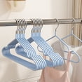 thumbnail image 3 of Children Clothing Hangers, Clothes Hangers Non Slip, Space Saving Hangers for Clothes, Heavy Duty Clothes Hangers, Hangers for Clothes, 10 Pack Light Blue 12X7 Inch Reinforced, 3 of 3