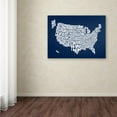 thumbnail image 4 of Trademark Art 'MULBERRY-USA States Text Map' Canvas Art by Michael Tompsett, 4 of 4