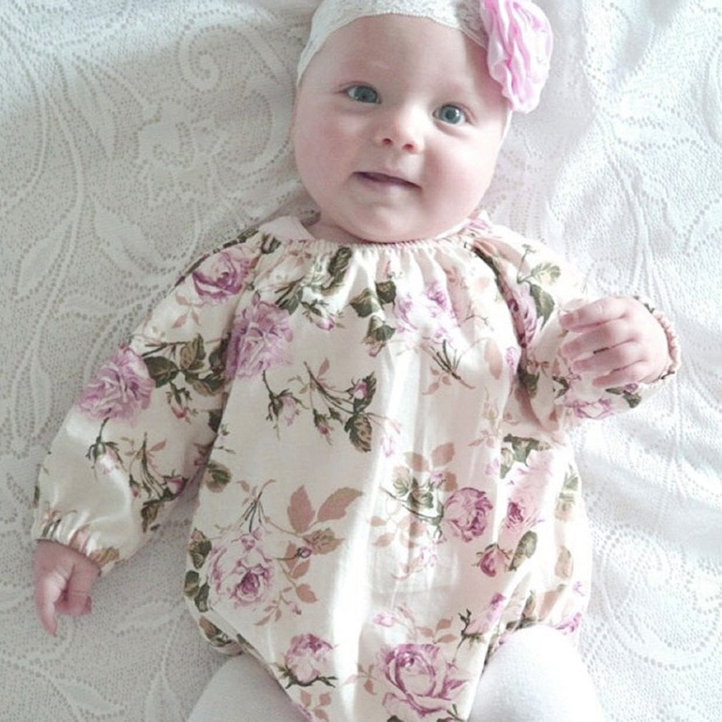 rose print baby clothes