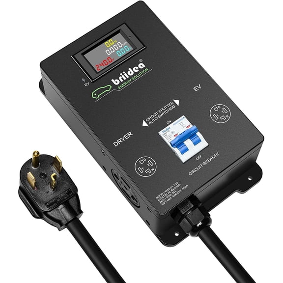 Briidea Automatic Power Switch for Dryer and EV, Fast Charge Your EV, NEMA 14-30