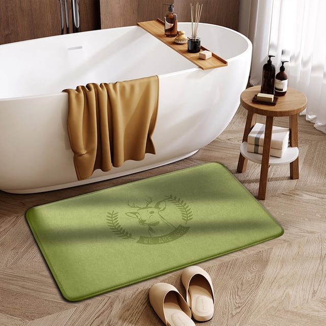 Wzzjkit Bath Mat, Comfortable, Soft, Super Water Absorption Bathroom Rugs, Machine Wash, Non-Slip, Thick, Easier to Dry, for Bathroom Front Door Bathroom Mats