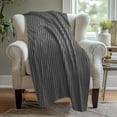 thumbnail image 6 of Cozy Fluffy Faux Fur Throw Blanket for Couch,Lightweight Cozy Soft Cream Queen Throw Blankets for Sofa Bed Living Room,40x60 Inches Dark Gray, 6 of 6