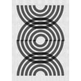 thumbnail image 2 of Minimalist Circles Line Modern Abstract Area Rug 4' x 8' Washable Soft Black White Rug for Livingroom Bedroom Diningroom Home Office Aesthetic Floor Rug Mat, 2 of 6