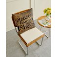 thumbnail image 4 of Waterproof Outdoor Throw Pillows with Inserts 16"x16" Set of 2, Please Remove Your Shoes Soft Decorative Pillowcases for Couch Bedroom, Farmhouse Brown Wooden Grain Pillow Covers for Sofa Living Room, 4 of 8