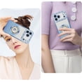 thumbnail image 3 of Compatible with iPhone 17 Pro Max Magnetic Glitter Case Compatible with Magsafe Luxury Bling Rhinestone Case with Logo View Plating Sparkle Diamond Camera Lens Protection for Women Girls, 3 of 6