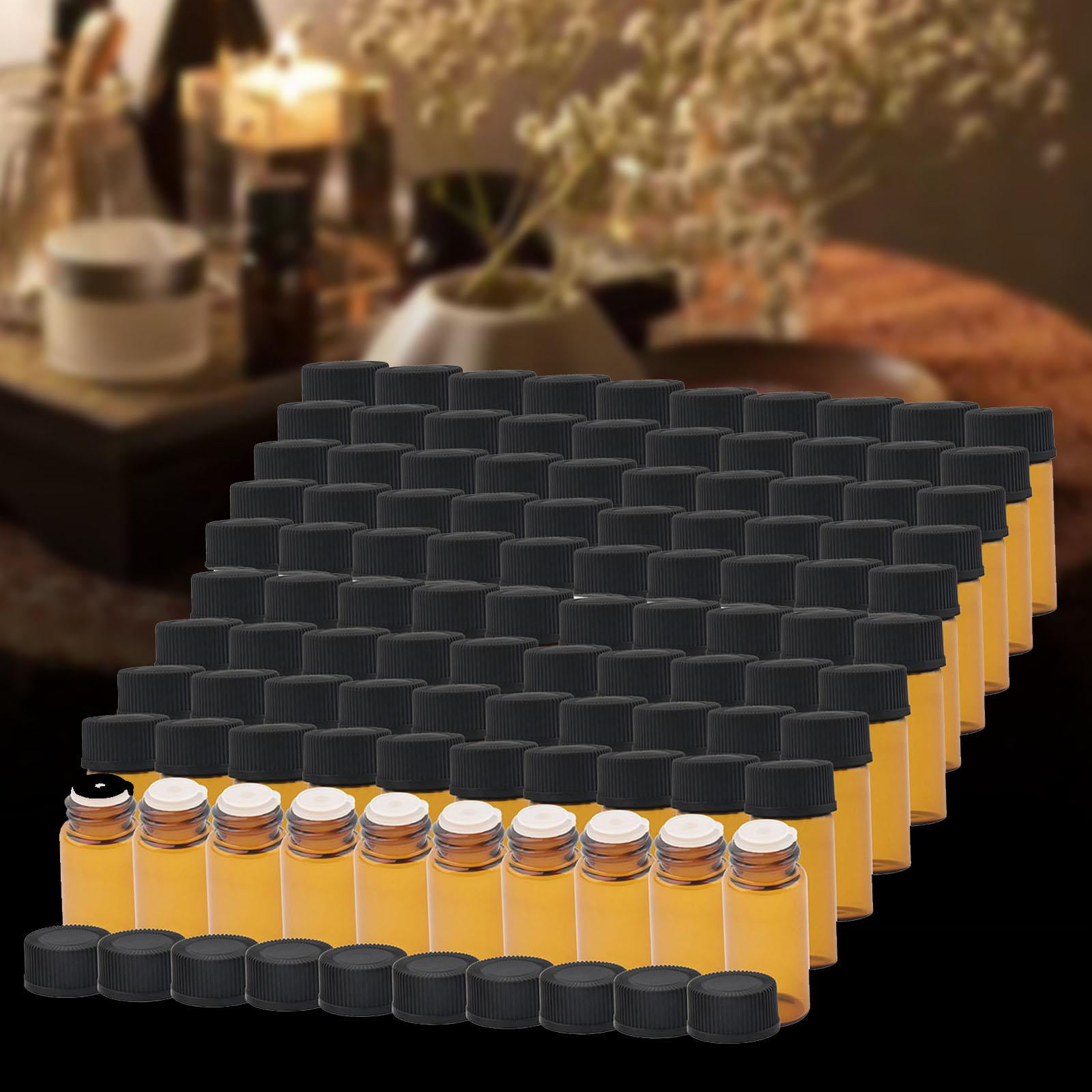 FITYLE 100 Pieces Small Empty Glass Bottles Glass Travel Bottle Empty Birthday Gifts Refillable Decoration Sample Bottles for Stopper 3ml