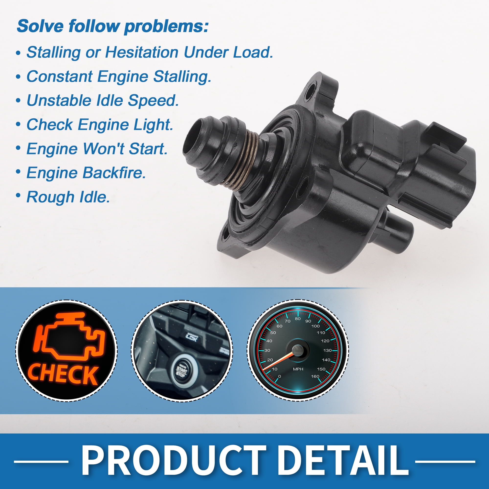Unique Bargains Car Idle Air Control Valve for Dodge Stratus 2001-2005, for Mitsubishi Lancer 2002-2013 Replace No.MD628319 IACV Idle Motor Idle Air Control Valve