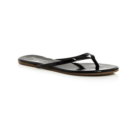 Tkees Womens Glosses Solid Patent Leather Flip-Flops