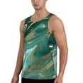 thumbnail image 2 of Pofeuu Green And Gold Marble Print Men's Workout Tank Tops Sleeveless Muscle Gym Shirt Quick Dry-XX-Large, 2 of 7