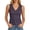 Navy, variant on TGPMGRZ Workout Tank Tops Woman V Neck Wide Strap Athletic Top Solid Color Summer Clothing Size M