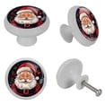 thumbnail image 4 of Santa Claus Fluorescent Drawer Pulls with Screws - Round 4-Pack Glow-in-the-Dark Knobs for Cabinets, Wardrobes, and Dressers – Decorative Dresser Hardware, Door Pulls, 4 of 6