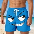 thumbnail image 2 of Men Emoji Graphic Beach Shorts – 3D Character Print Quick Dry Sport Shorts, Hip Hop Relaxed Fit Casual Athletic Shorts For Summer Travel Street Outfit Pool Party, 2 of 4