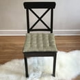 thumbnail image 5 of My Infinity Store 16" Plush Square Tufted Chair Pad/Cushions Tie-Backs (Mocha, 4 Piece), 5 of 5