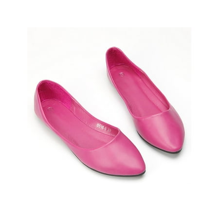

Lacyhop Women Flats Comfort Flat Shoes Slip On Loafers Wedding Casual Dress Shoe Lightweight Elegant Rose Red 4