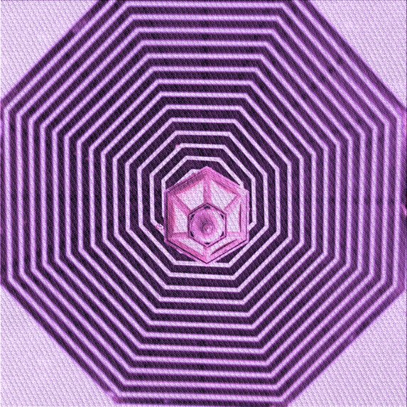 Ahgly Company Machine Washable Indoor Square Transitional Violet Purple Area Rugs, 5' Square