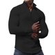 thumbnail image 1 of Blusa y camisa de manga larga con cuello alto para hombre, moda de color liso, media cremallera, blusa de manga larga con cuello alto, blusa de poliéster para hombre, 1 of 9