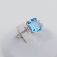 thumbnail image 5 of Ruthana Engagement Ring Created Blue Topaz Silver Womens Ginger Lyne Collection, 5 of 5