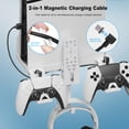 thumbnail image 2 of Wall Mount Stand Holder Hook Stable for PS5 Slim Game Console/Headset/Controller(White), 2 of 7