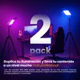thumbnail image 2 of Kit de iluminación LIVLUX G800 con 2 paneles LED RGB de 40W, 2700K a 7200K, app y bolsa de transporte, 2 of 9
