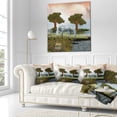 thumbnail image 3 of Designart White Horse and Green Trees - Landscape Printed Throw Pillow - 18x18, 3 of 5