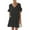 Black, variant on Spring Tops for Women Womens Plus Size Dresses $5 Women's Summer Casual Dress Sweet & Cute V-Neck Mini Dress with Pocket Short Sleevele Ruffle Dress Gifts for Women