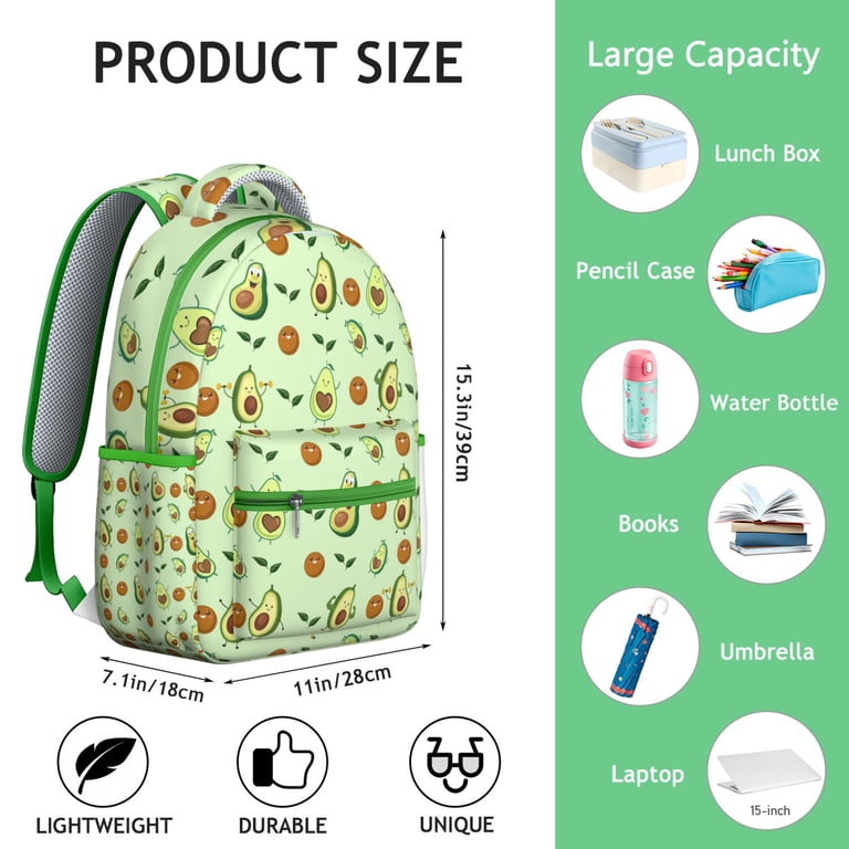 Avocado Design Laptop Backpack – Durable & Fashionable for  display picture 1