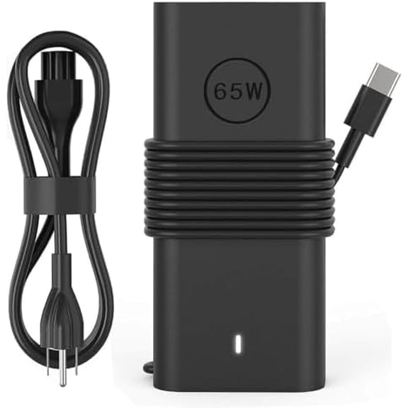 65W USB Type‑C Laptop Charger Compatible with Dell 13 14 16 Pro Plus, Latitude 5420 5430 5450 5440 5520 5530 5540 5550 7420 7440 7450, Inspiron 14 16 2‑in‑1, AC Adapter with Power Cord