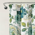thumbnail image 3 of Lush Decor Floral Paisley Polyester Shower Curtain, 72x72, Blue, Single, 3 of 4