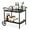 Dark Brown, variant on HOMEFUN Outdoor Kitchen Island Wicker Serving Console Cart & Grill Bar Table Waterproof with Wheels and Ice Bucket Backyard and BBQ Prep, Brown