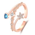 thumbnail image 2 of Guardurnaity Anillo abierto para mujer, nudillo de cristal estético Vintage, regalo de joyería de moda Ropa, zapatos y accesorios Miscelánea Roségold Guardurnaity AP010850-01, 2 of 6