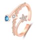thumbnail image 1 of Qarigey Anillo abierto para mujer, nudillo de cristal estético Vintage, regalo de joyería de moda Ropa, zapatos y accesorios Miscelánea Roségold Qarigey AP010850-01, 1 of 6
