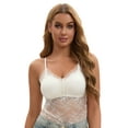 thumbnail image 4 of Unique Bargains Women's Lace Mesh Camisoles for Everyday Wear M White, 4 of 6