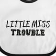 thumbnail image 4 of Inktastic Little Miss Trouble Girls Baby Bib, 4 of 4