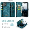 thumbnail image 3 of Dteck for iPhone 16 Case Wallet with Card Holder & Detachable Magnetic Phone Case, Leather All-Round Protection Phone Case with Wrist Strap for Women/Men,Green, 3 of 8