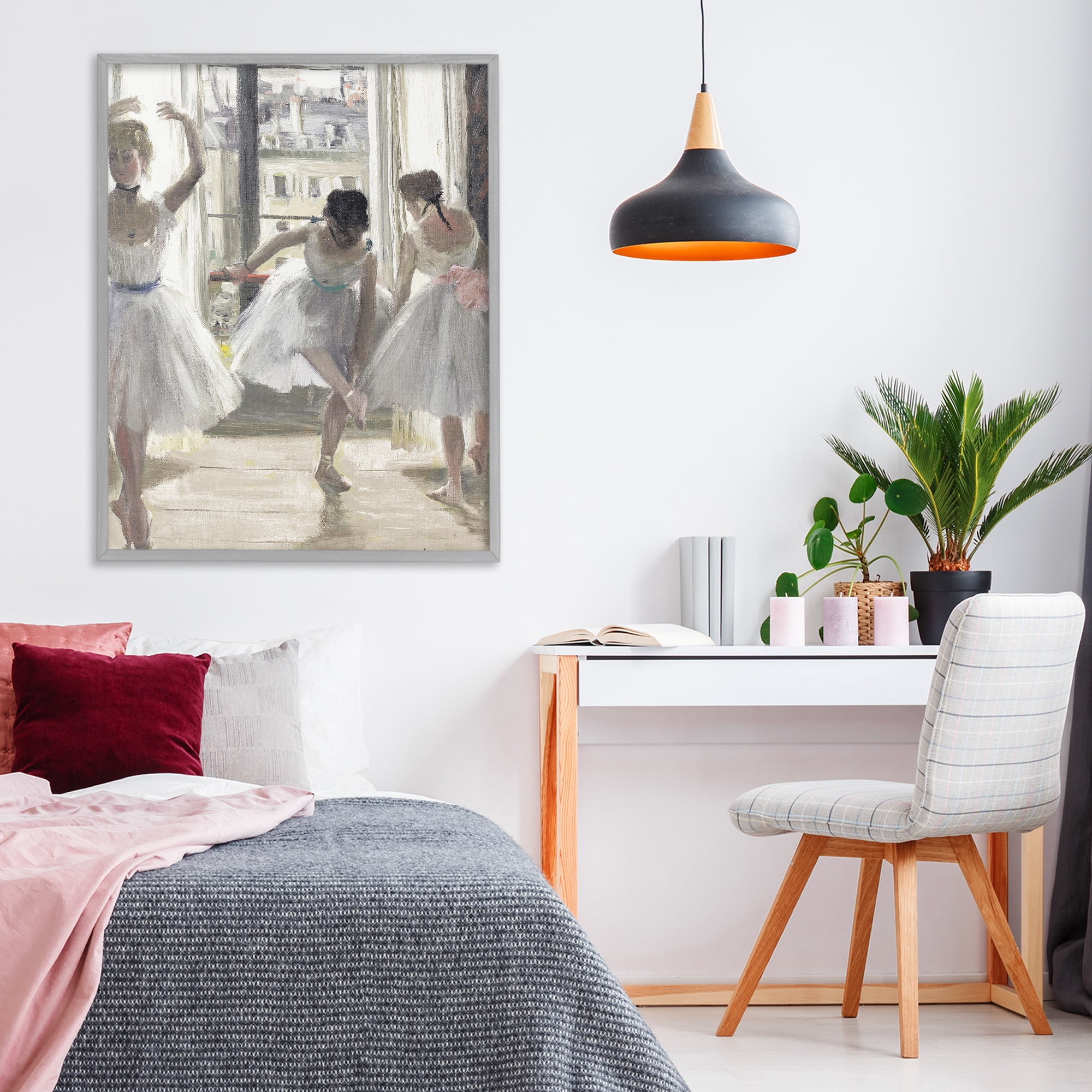 Stupell Industries Ballet Class In Practice Gray Framed Giclee Art, design by Leah Straatsma