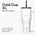 thumbnail image 2 of Vaso para bebidas Corkcicle Cold Cup XL, 887 ml, aislante, blanco, 2 of 8