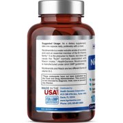 Health Genesis B-3 Nicotinamide 500 mg 100 Caps - Flush-Free Niacin Formula for Skin & NAD+ Support
