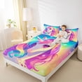 thumbnail image 3 of Erosebridal Unicorn Gifts Bed Sheets For Unicorn Lover,Cute Unicorn Animals King Sheets For Kids Girls 4 Pieces, 3 of 6
