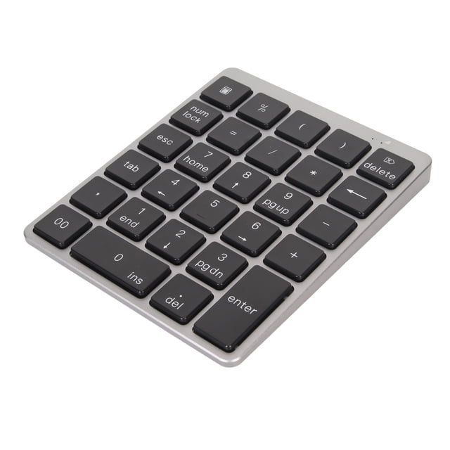 28 Keys Number Pad, Numeric Keypad With Wired And BT Dual Mode Connection, Financial Accounting Number Keyboard Extensions For