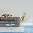 thumbnail image 2 of Estatua de gato, escultura decorativa, figura de animal, adorno artesanal, ideal para estantería, chimenea o decoración interior del hogar., 2 of 8