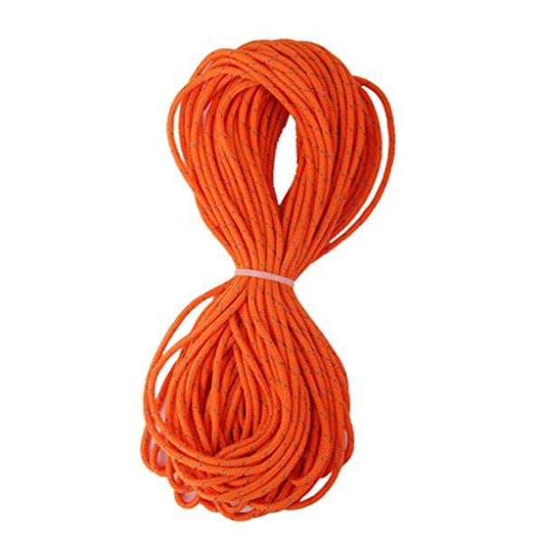 Pixnor 3mm Reflective Tent Guy Line Rope Camping Cord Paracord 20m (Orange) Orange