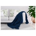 thumbnail image 4 of GpLuMy All Season Waffle Premium Thermal Blanket Queen Size 90"x90" Durable Soft Cozy Breathable Weave Design 100% Cotton, Deep Blue, 4 of 7