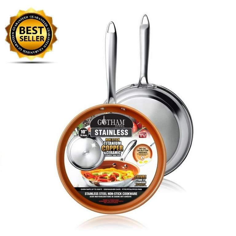 Premium COOK KING 9.5 Triply Stainless Steel Dual-honeycomb Nonstick Frying  Pan PFOA Free, Healthy Cooking Guaranteed 