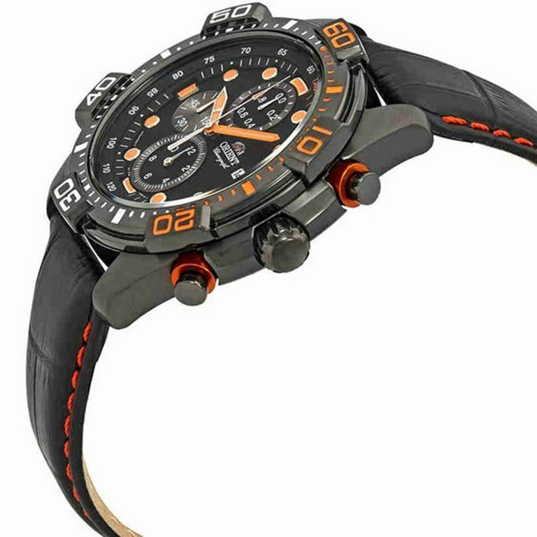 Orient FTT16003B0 Men's Sport Black Dial Chronograph Strap Watch
