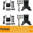 thumbnail image 2 of BST BSSP Pair Rear Leaf Spring Shackle and Pair Rear Rearward Hanger Kit Compatible with 1999-2007 Ford Excursion F-250 F-350 F450 F550 Super Duty Truck, Replace # 722-075 722-018, 2 of 8
